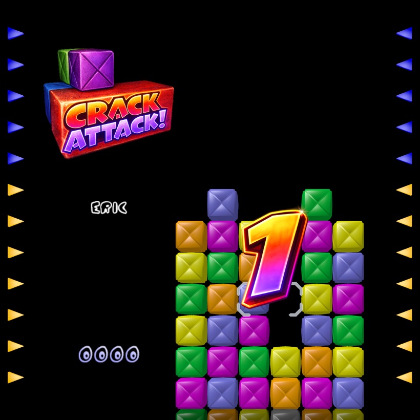 A stack of colored blocks with a big number popping above a clear